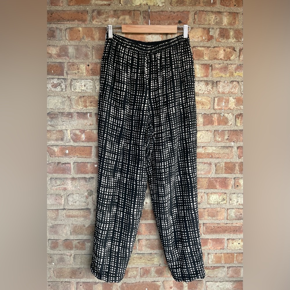 Vintage Galinda Reversible Silk Abstract Print Pants🖤